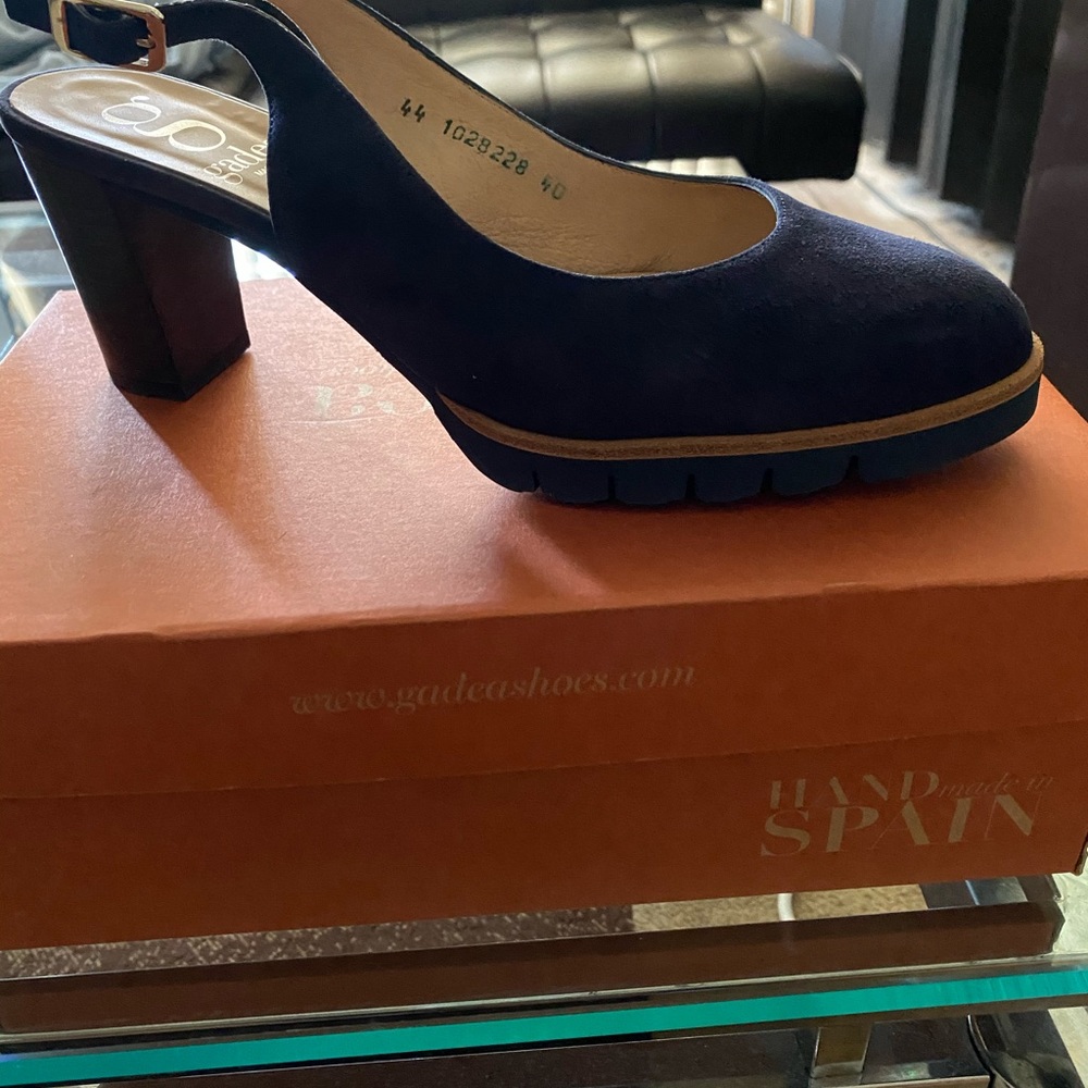 Blue Sling Back Pump. asking for $125